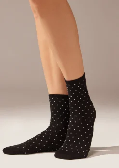 Calcetines Algodón  Lunares Y Glitter