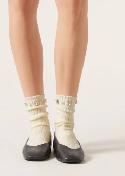 Calcetines Cashmere Con Aplicaciones