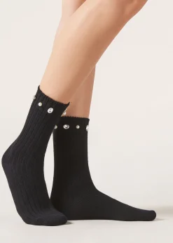 Calcetines Cashmere Con Aplicaciones