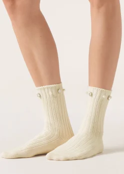 Calcetines Cashmere Con Aplicaciones