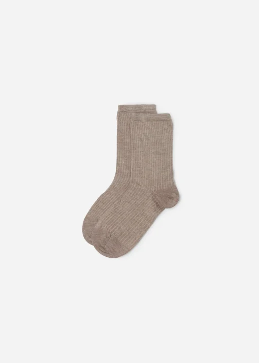 Calcetines Cashmere Con Canalé