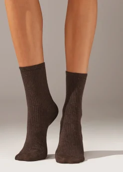Calcetines Cashmere De Canalé Con Glitter