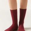 Calcetines Cortos Acanalados con Lana y cashmere