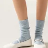 Calcetines Cortos Acanalados con Lana y cashmere
