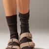 Calcetines Cortos Acanalados con Lana y cashmere
