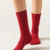 Calcetines Cortos Acanalados con Lana y cashmere