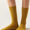 Calcetines Cortos Acanalados con Lana y cashmere
