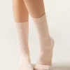 Calcetines Cortos Acanalados con Lana y cashmere