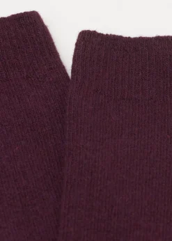 Calcetines Cortos Acanalados con Lana y cashmere
