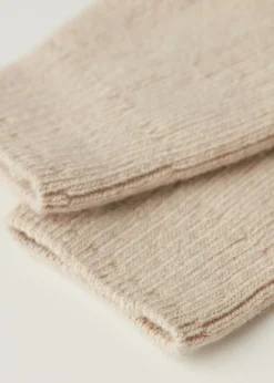 Calcetines Cortos Acanalados con Lana y cashmere