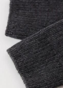 Calcetines Cortos Acanalados con Lana y cashmere