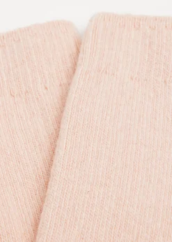 Calcetines Cortos Acanalados con Lana y cashmere
