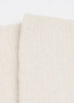 Calcetines Cortos Acanalados con Lana y cashmere