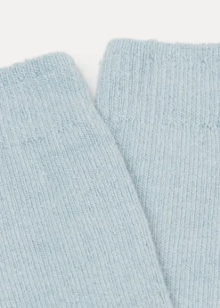 Calcetines Cortos Acanalados con Lana y cashmere