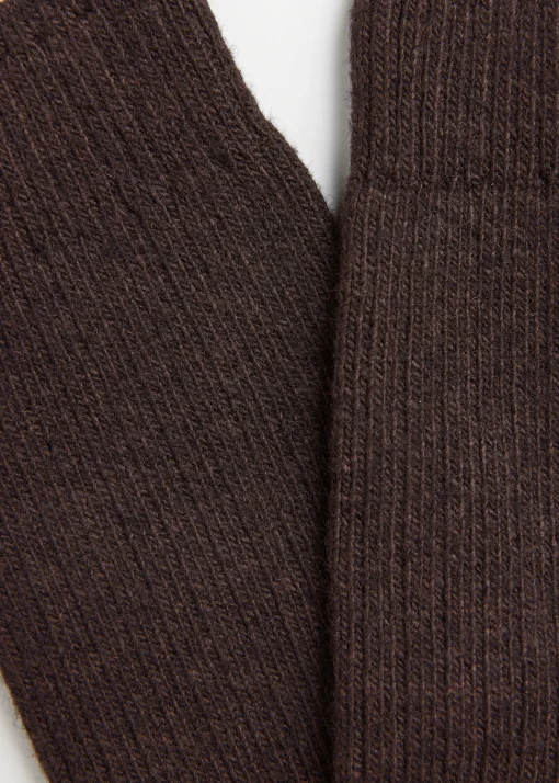 Calcetines Cortos Acanalados con Lana y cashmere