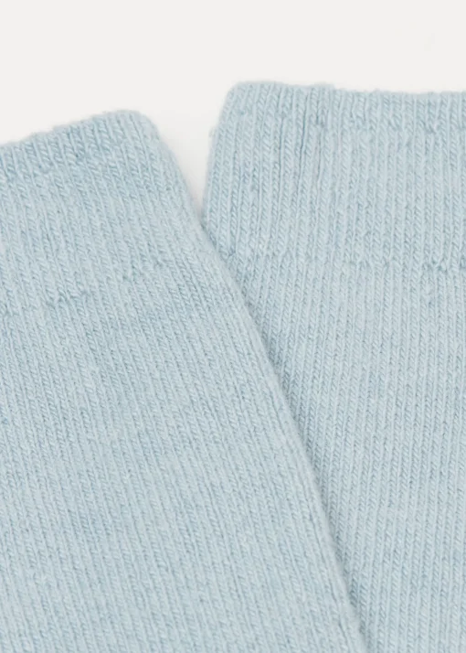 Calcetines Cortos Acanalados con Lana y cashmere