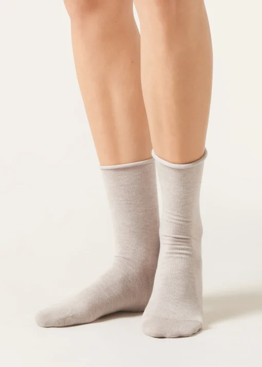 Calcetines cortos con cachemira