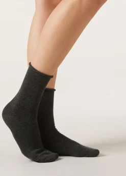 Calcetines cortos con cachemira