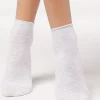 Calcetines Cortos de Algodón Sin Puño