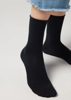 Calcetines cortos de algodón sin puños