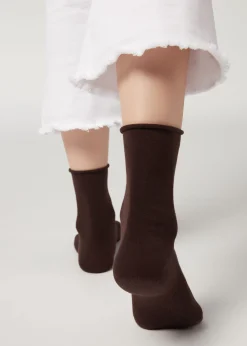 Calcetines cortos de algodón sin puños