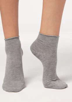 Calcetines Cortos de Algodón Sin Puño