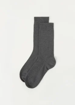 Calcetines Cortos de Canalé de Hombre