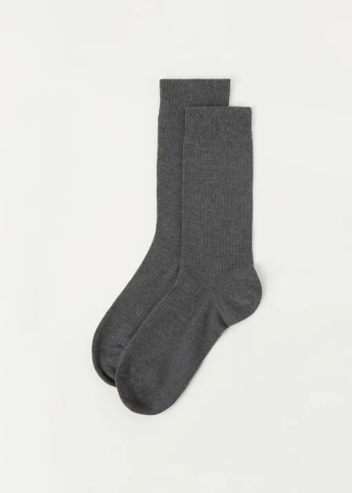 Calcetines Cortos de Canalé de Hombre