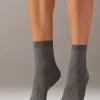 Calcetines Cortos de Canalé  con Cashmere
