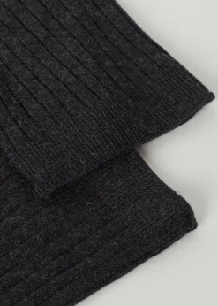 Calcetines Cortos de Canalé  con Cashmere