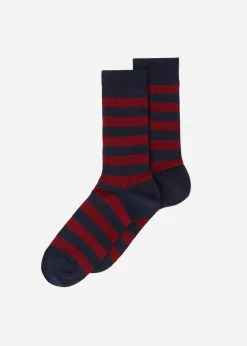 Calcetines Cortos de Rayas de Hombre