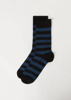 Calcetines Cortos de Rayas de Hombre