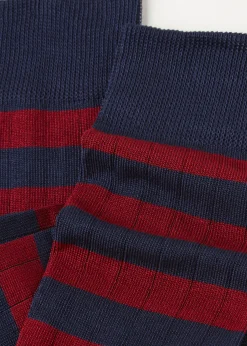 Calcetines Cortos de Rayas de Hombre
