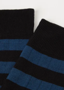 Calcetines Cortos de Rayas de Hombre