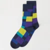 Calcetines Cortos Estampado Geométrico de Hombre