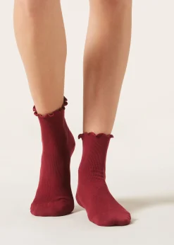 Calcetines Cortos Glitter Borde Soft