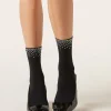Calcetines Cortos Lycra Con Apliques