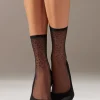Calcetines Cortos Lycra Con Strass