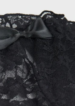 Calcetines Cortos Lycra Encaje Con Lazo