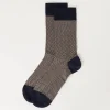 Calcetines Cortos Motivo Espiguilla de Hombre