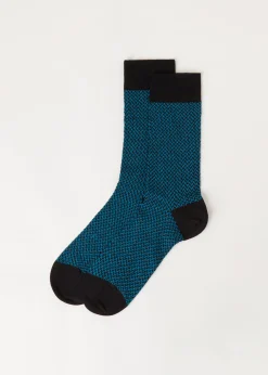 Calcetines Cortos Motivo Espiguilla de Hombre
