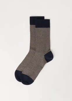 Calcetines Cortos Motivo Espiguilla de Hombre