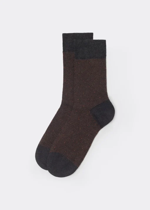Calcetines Cortos Rombos Hombre