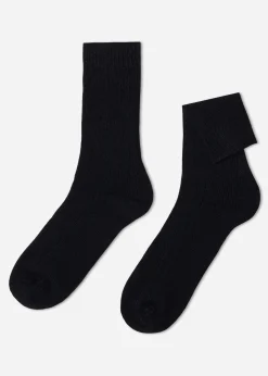 Calcetines de Canalé de Hombre con Lana y Cashmere