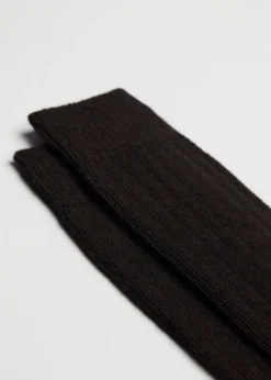 Calcetines de Canalé de Hombre con Lana y Cashmere
