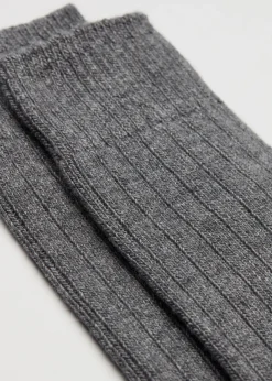 Calcetines de Canalé de Hombre con Lana y Cashmere