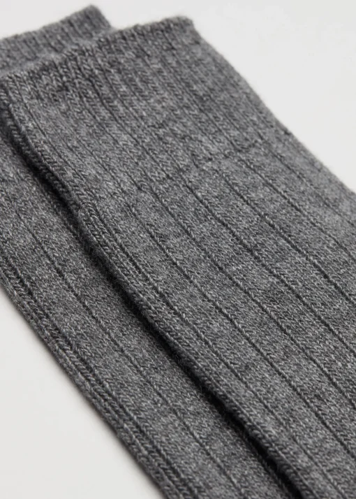 Calcetines de Canalé de Hombre con Lana y Cashmere