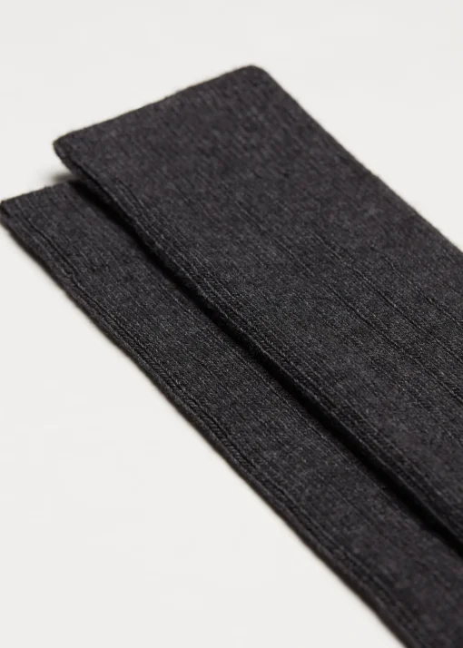 Calcetines de Canalé de Hombre con Lana y Cashmere