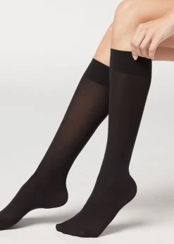 Calcetines Ejecutivos Largos en Microfibra 30 Deniers