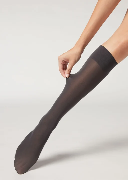 Calcetines Ejecutivos Largos en Microfibra 30 Deniers
